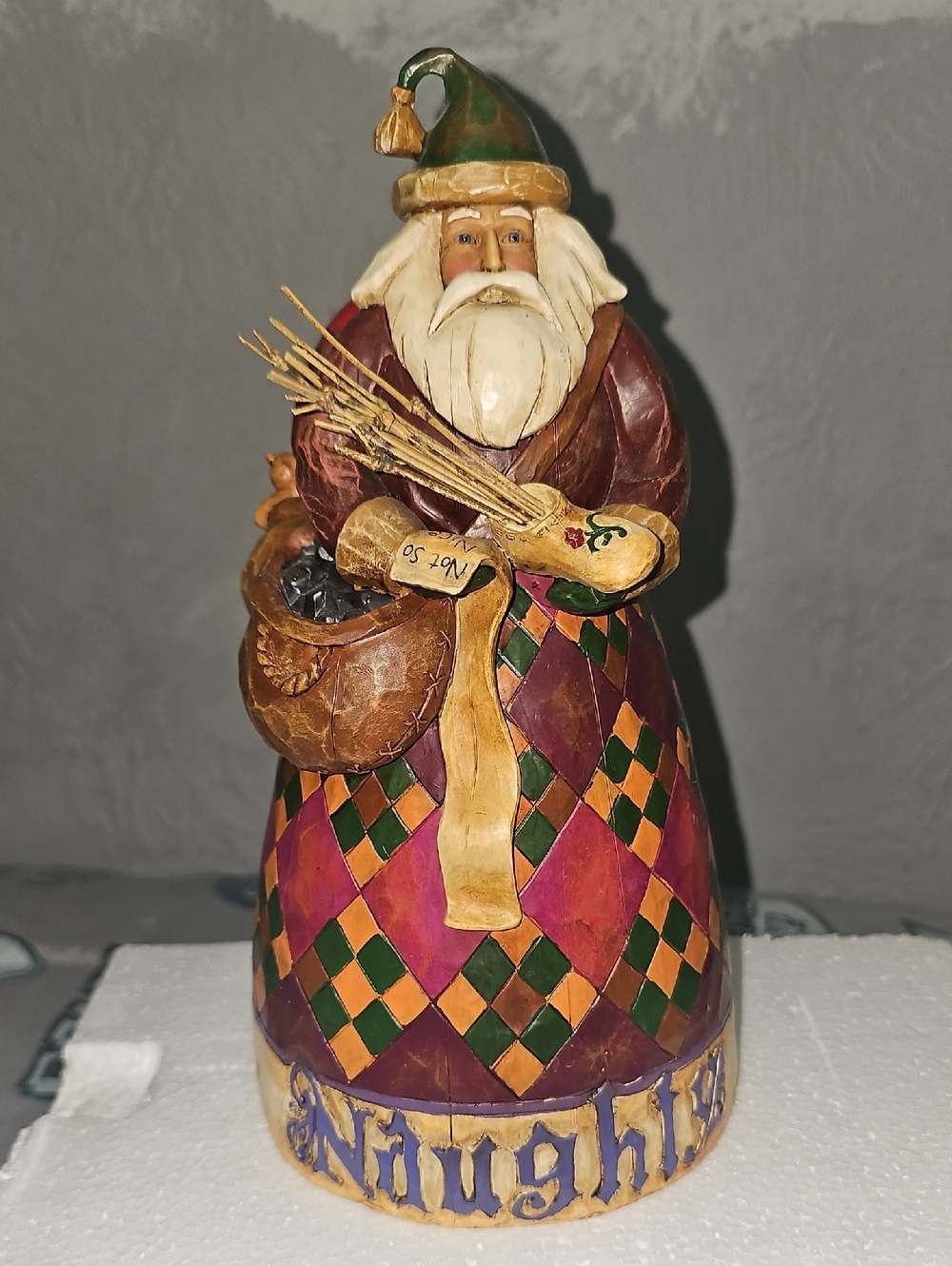 Santa Naughty / Nice Figure.    ( 10in tall)
